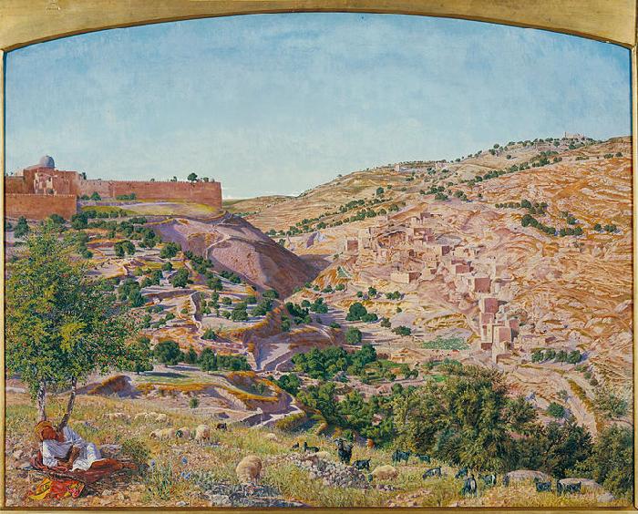 Thomas Seddon Jerusalem and the Valley of Jehoshaphat from the Hill of Evil Counsel